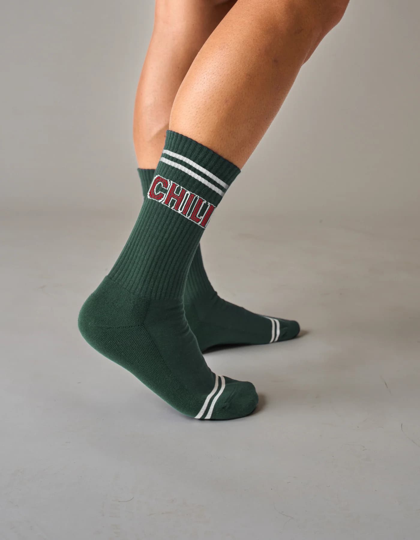 Chili Stripes Socks Dark Green/Off White - SAIN-242667_01_V2