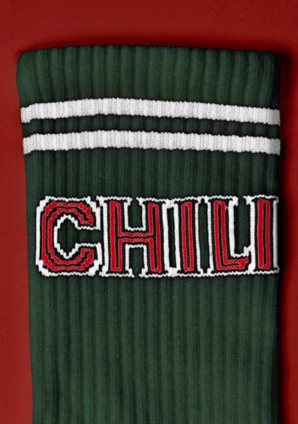 Calcetines Chili Rayas Verde Oscuro/Blanco Roto - SAIN-242667_04
